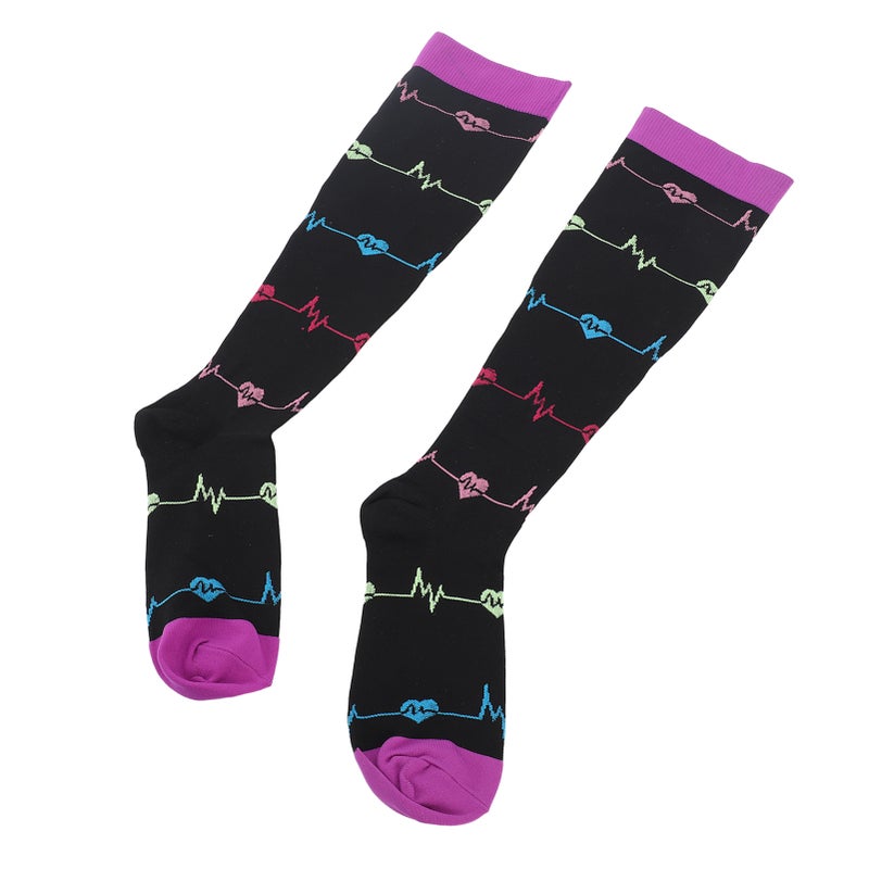 Compression Socks L/XL: Breathable Fabric, Increase Circulation - Relieve Inflammation, Muscle Recovery Socks for Athletes, Nurses, Long Hours Standing - Image 3