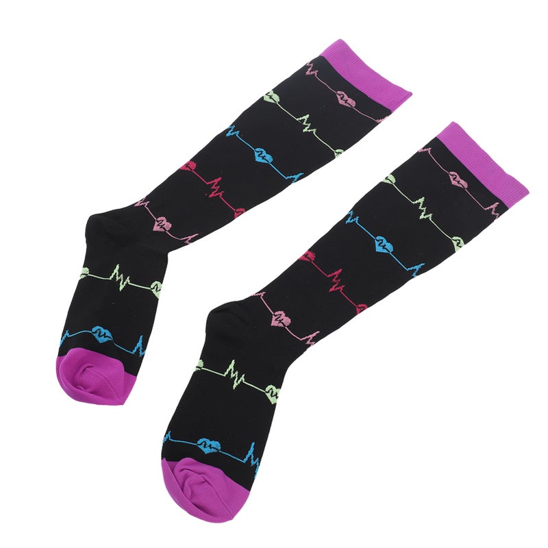 Compression Socks L/XL: Breathable Fabric, Increase Circulation - Relieve Inflammation, Muscle Recovery Socks for Athletes, Nurses, Long Hours Standing - Image 4