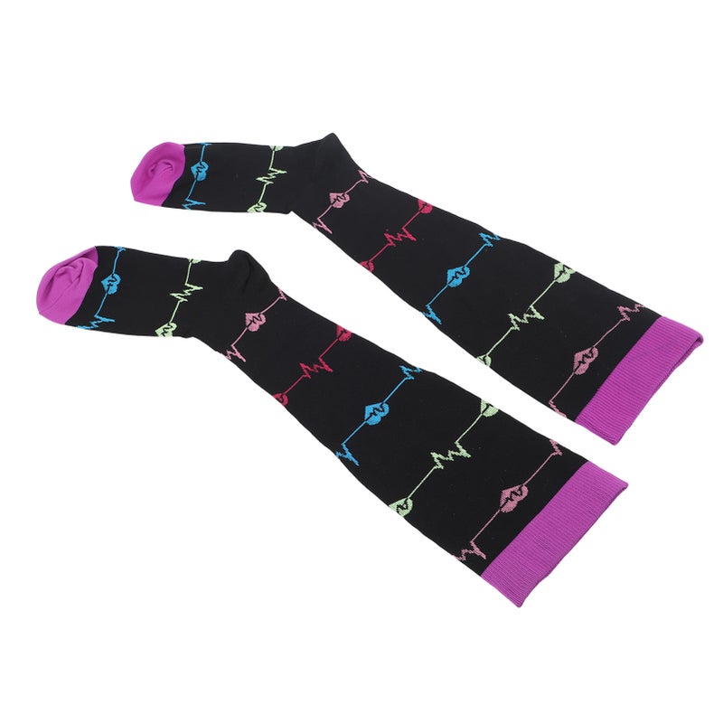 Compression Socks L/XL: Breathable Fabric, Increase Circulation - Relieve Inflammation, Muscle Recovery Socks for Athletes, Nurses, Long Hours Standing - Image 2