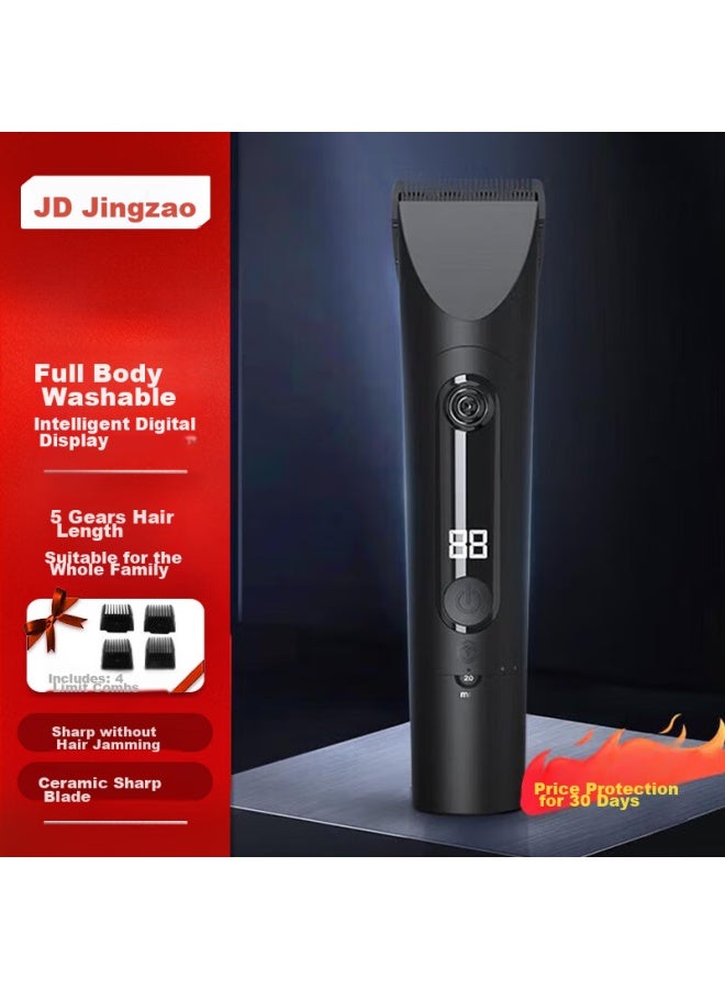 JD.com Jd Jingzao Electric Hair Clipper For Adults, Professional Smart Hair Trimmer, Hair Scissors, Children's Electric Trimmer, Hair Cutting Tool, Self-service Hairdressing Device, Pet Hair Clipper - Image 1