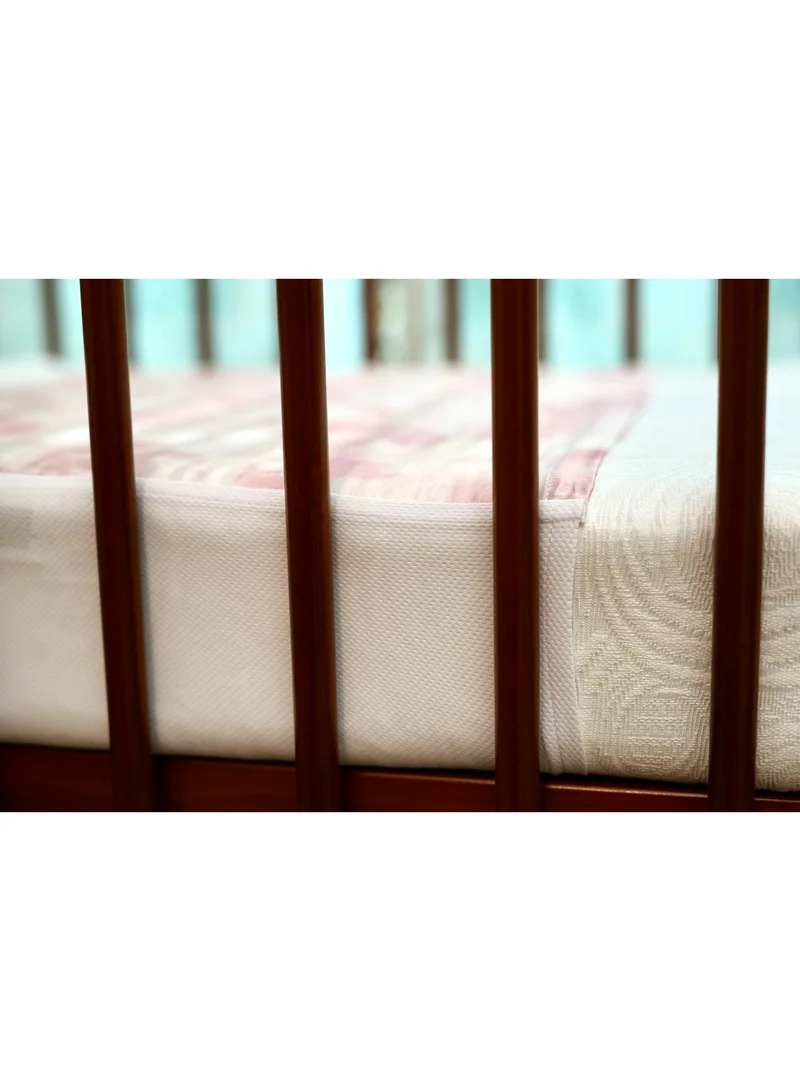 Silk Me Silk Me 100% Pure Mulberry Silk Crib Sleeve for Baby 22 Momme - Bald Spots, Hair Loss & Knotting Prevention - Silk Sheet Slip for Cots - Mattress 70x140 cm - Pink Sky