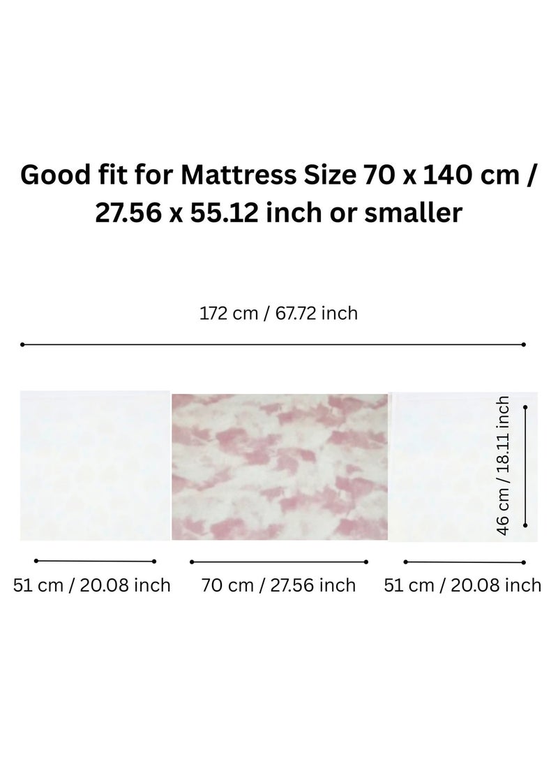Silk Me 100% Pure Mulberry Silk Crib Sleeve for Baby 22 Momme - Bald Spots, Hair Loss & Knotting Prevention - Silk Sheet Slip for Cots - Mattress 70x140 cm - Pink Sky - Image 5