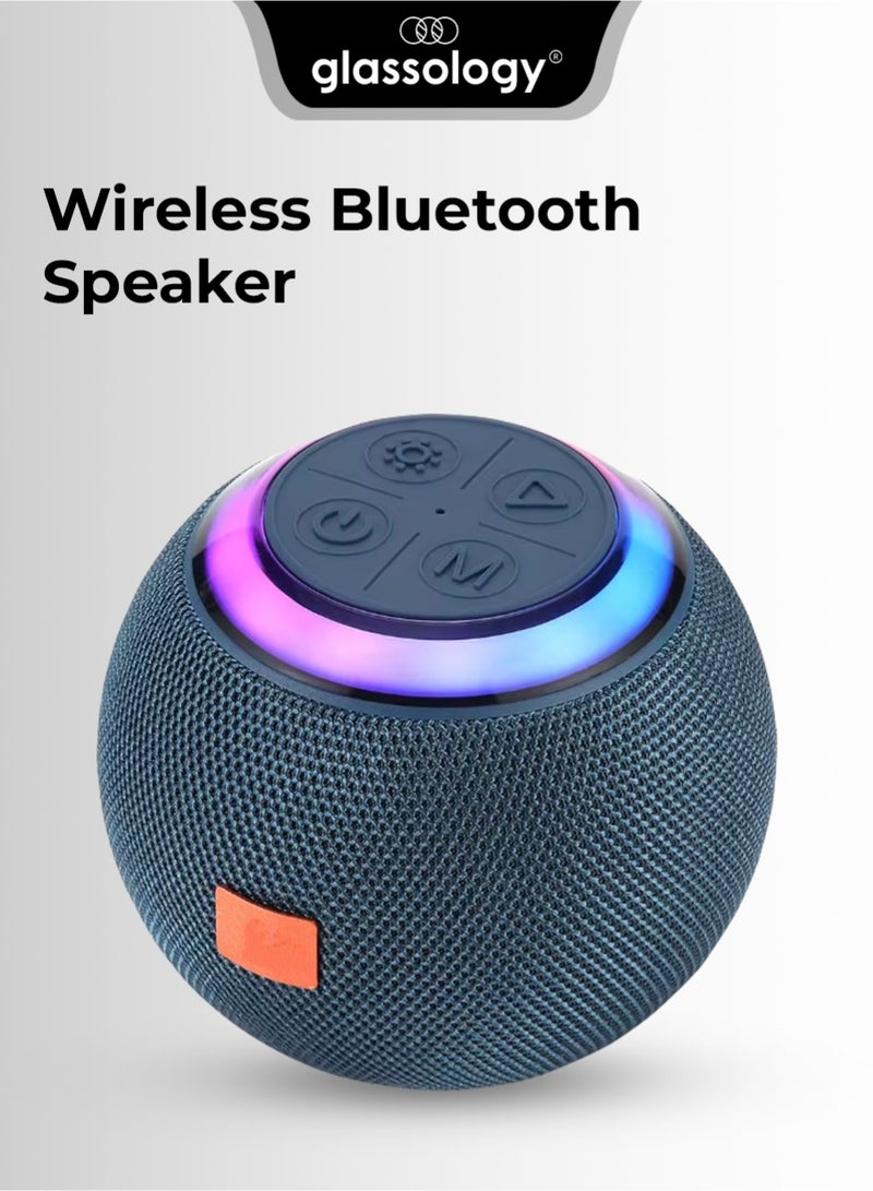 Glassology Wisme Portable Wireless Speaker 5W Deep Bass, LED Glow, Waterproof Design - Image 1