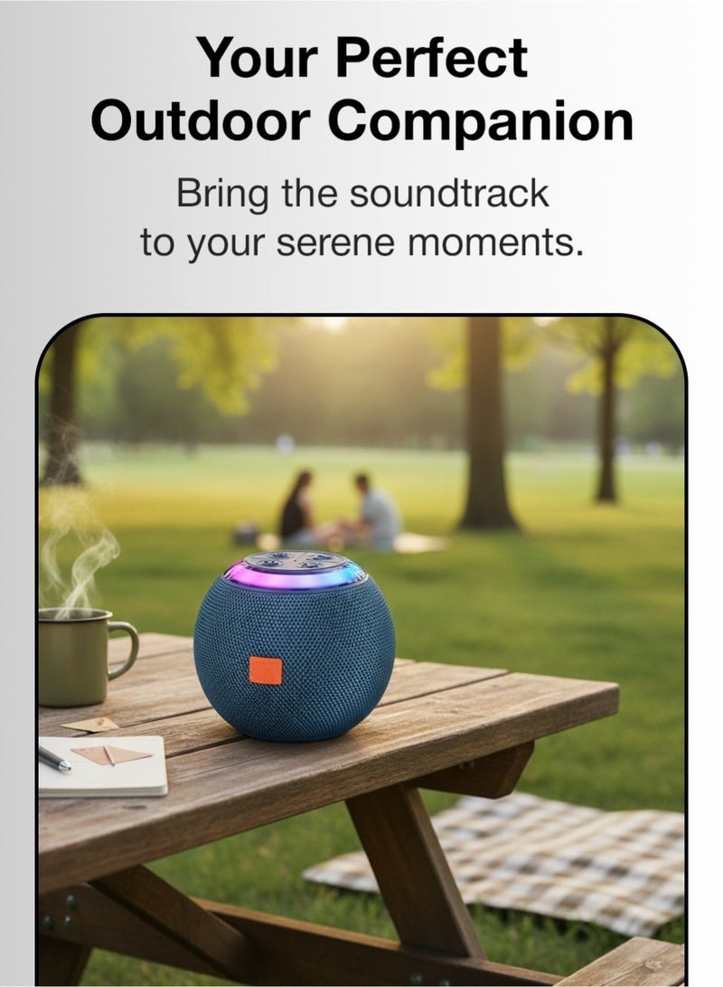 Glassology Wisme Portable Wireless Speaker 5W Deep Bass, LED Glow, Waterproof Design - Image 4