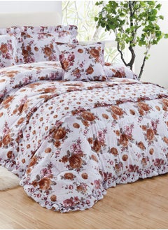 Moon 4 Pieces Single Size 160x210Cm Comforter Set Medium Filling Bedding Set for All Season Includes 1Comforter 1Bedsheet 1Pillow Shams and 1Cushion cases  - Image 4