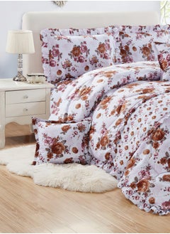 Moon 4 Pieces Single Size 160x210Cm Comforter Set Medium Filling Bedding Set for All Season Includes 1Comforter 1Bedsheet 1Pillow Shams and 1Cushion cases  - Image 2