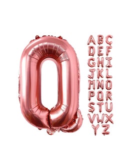 Party with Emma Rose Gold Letter A to Z Balloons 32 inch Large Alphabet Balloons Rose Gold Helium Foil Letter Balloon Banner for Birthday Party Anniversary Wedding Decoration (Rose Gold-Q)  - Image 4