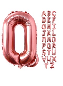 Party with Emma Rose Gold Letter A to Z Balloons 32 inch Large Alphabet Balloons Rose Gold Helium Foil Letter Balloon Banner for Birthday Party Anniversary Wedding Decoration (Rose Gold-Q)  - Image 1