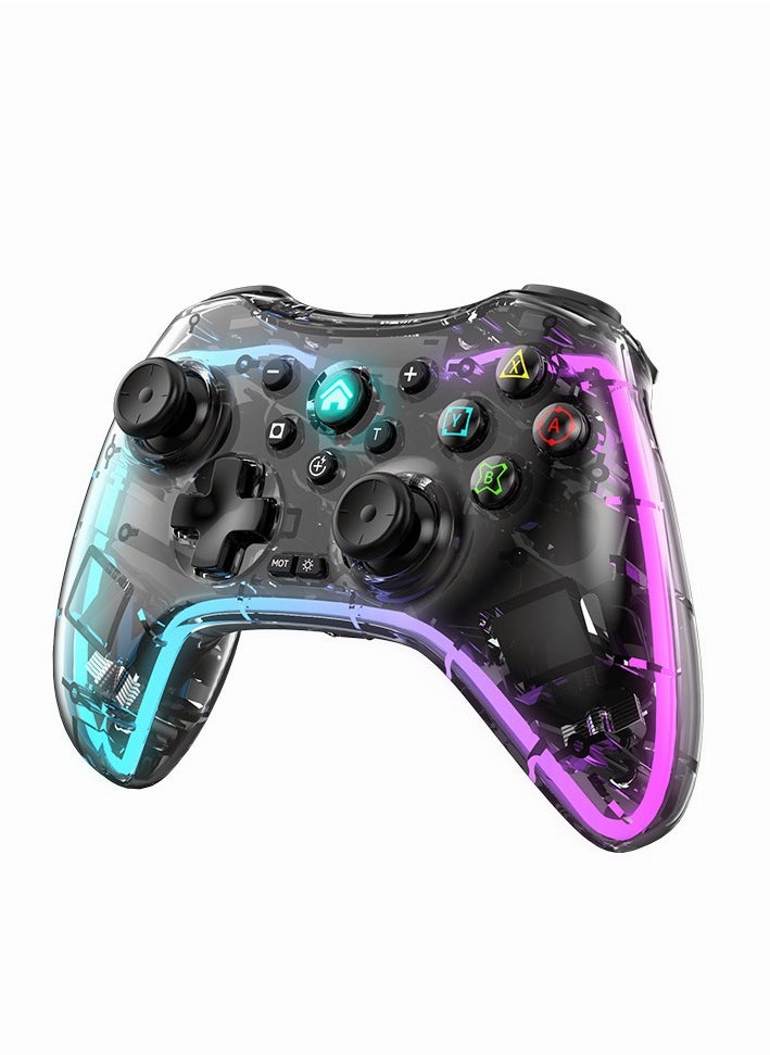 Wireless Gaming Controller with 8-Color LED Lighting & Headphone Jack – for PS4 Console