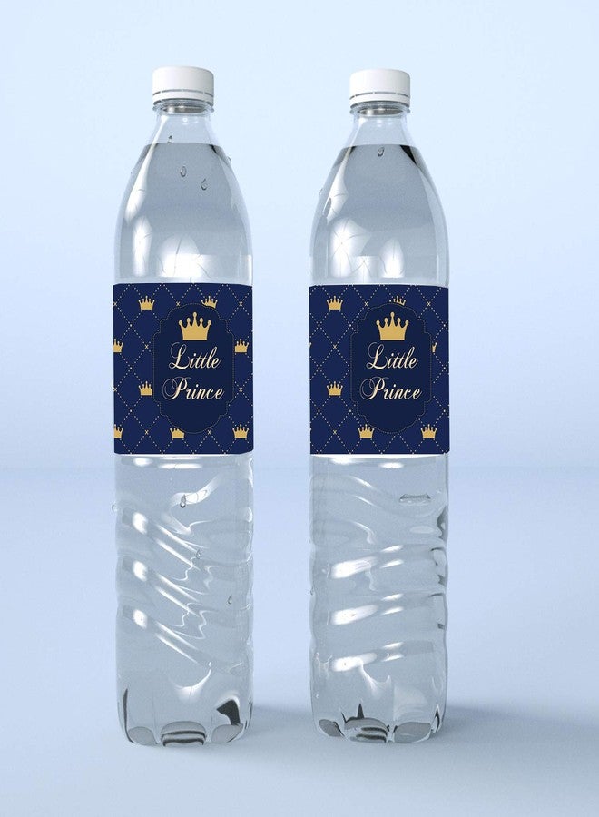 نان براند ٢٤ ملصقًا لزجاجات مياه حفل استقبال مولود جديد، بتصميم أمير ملكي، مناسبة للأولاد، ولتزيين الحفلات. (٨٫٥ × ٢ بوصة) - Image 5