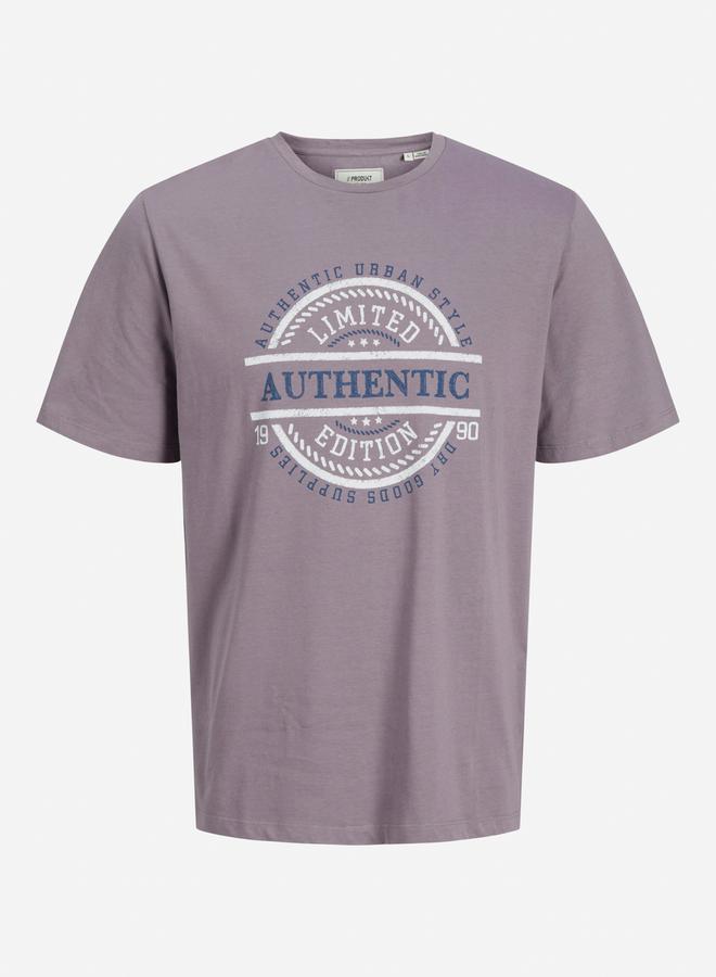 برودكت تيشيرت بطباعة شعار بياقة دائرية وقصة عادية