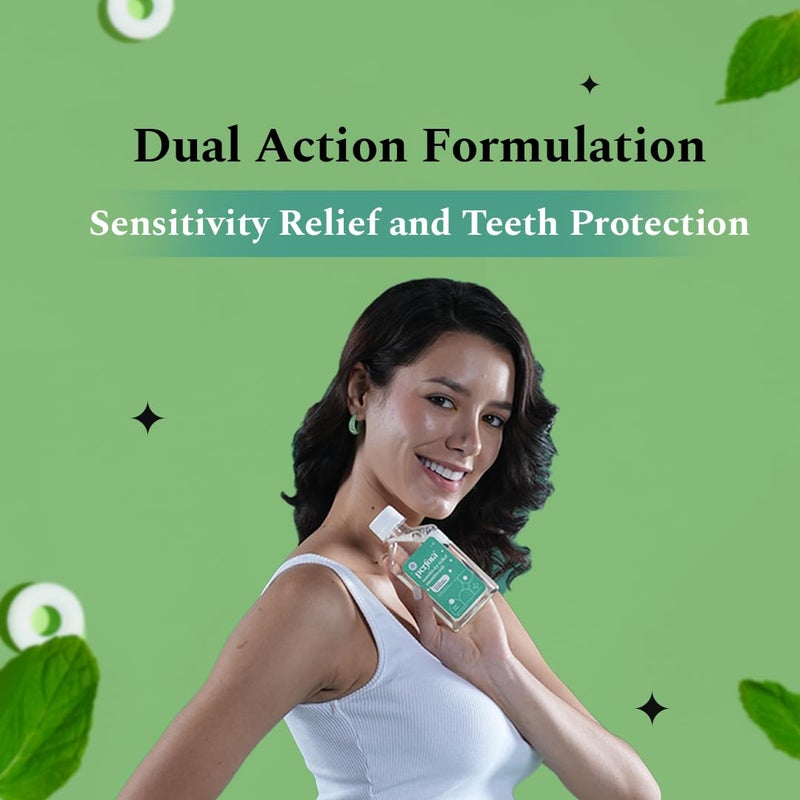 Perfora غسول فم بيرفورا لتخفيف الحساسية - 200 مل | سائل غسول فم خالي من الكحول مع نترات البوتاسيوم وحمض الهيالورونيك | ينعش النفس ويزيل الجراثيم | غسول فم للعناية بالفم - عبوة من 1 - Image 3