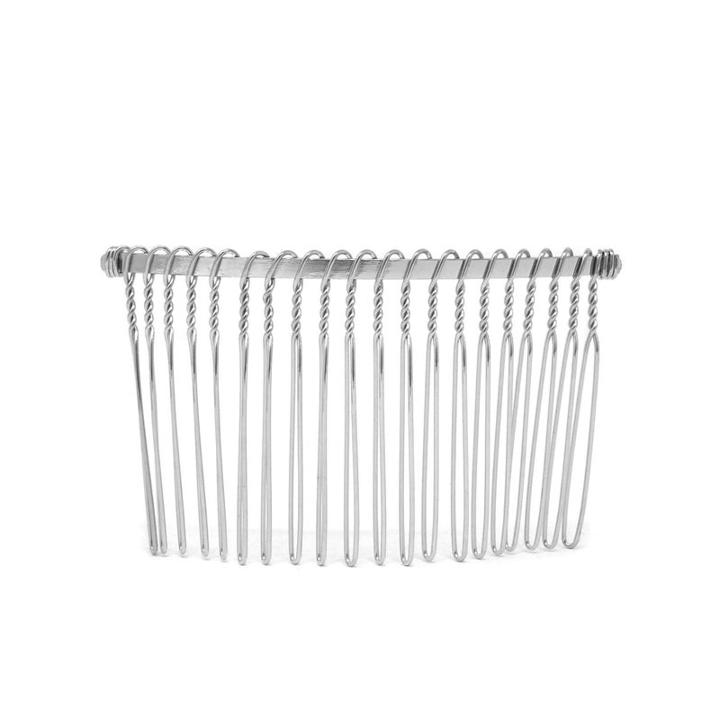 Honbay 6PCS Silver Fancy DIY Hair Clips Metal Wire Hair Combs Bridal Wedding Veil Combs 20 teeth