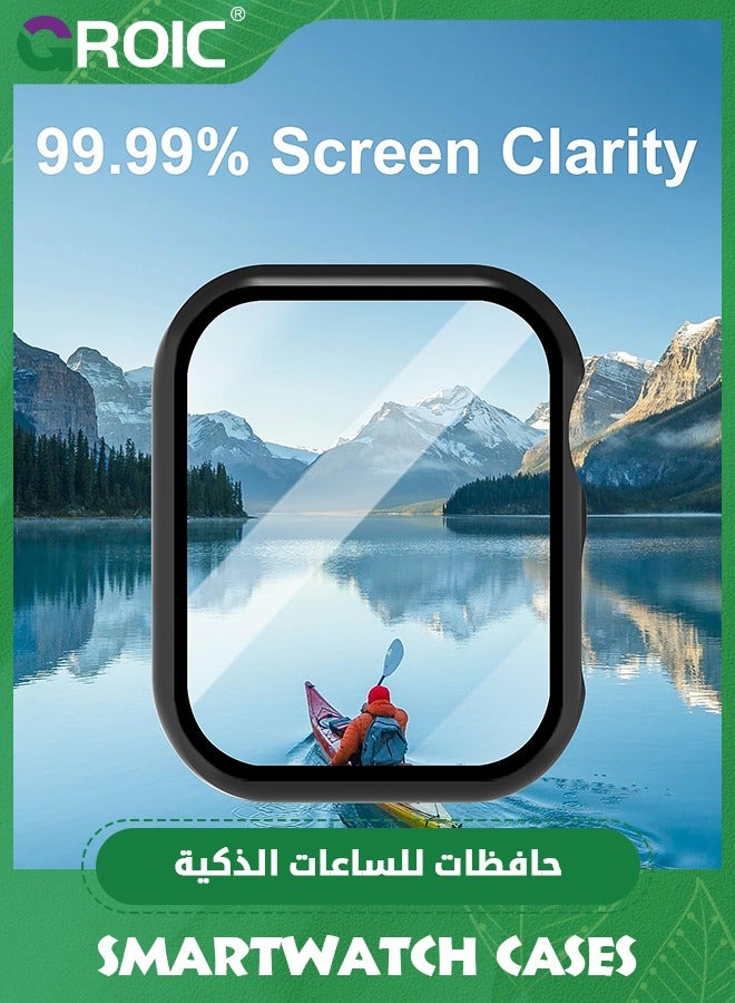 GROIC Black 42mm Anti-Scratch Tempered Glass Screen Protector Case Hard PC Protective Bumper Guard Overall Waterproof Face Cover Compatible with Apple Watch Series 3/2/1 - Image 5