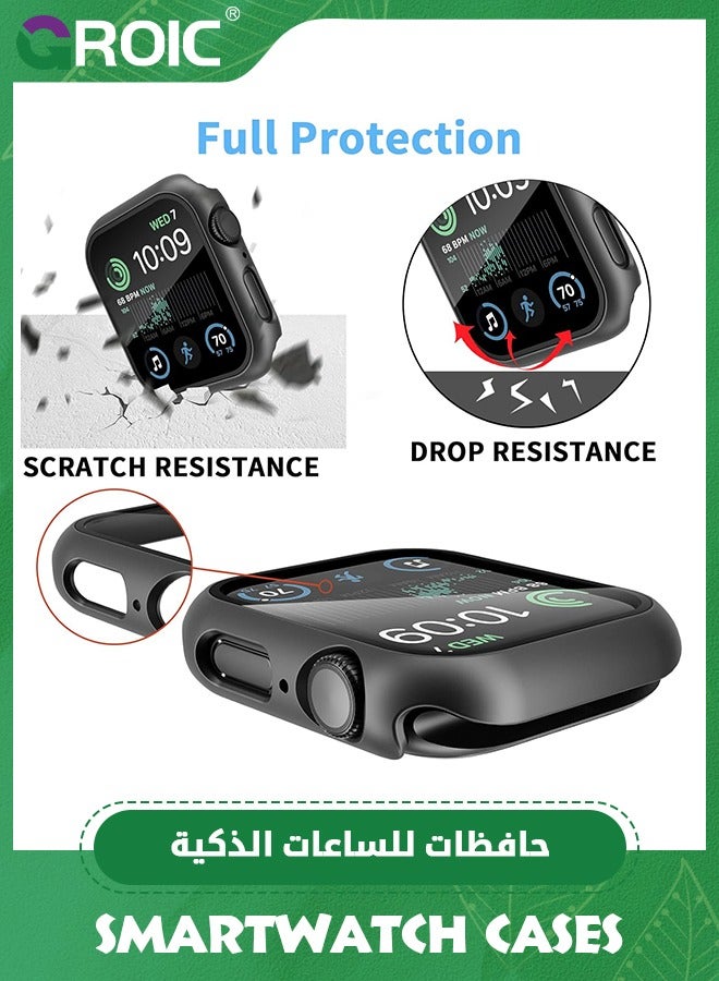 GROIC Black 42mm Anti-Scratch Tempered Glass Screen Protector Case Hard PC Protective Bumper Guard Overall Waterproof Face Cover Compatible with Apple Watch Series 3/2/1 - Image 3