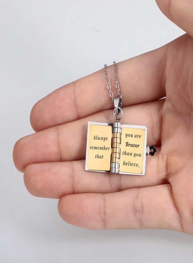 Aeonovs Daughter Book Necklace, Easter Basket Stuffers for Teen Girls, Adult Daughter Gifts from Mom, 21st Birthday Jewelry Necklace for Her, Graduation Gifts for Daughters, Gift for 17 Year Old Girls - Image 5