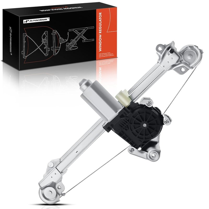 A-Premium Power Window Regulator with Motor for Chevrolet Malibu and Oldsmobile Cutlass - Rear Right Passenger Side - Image 1