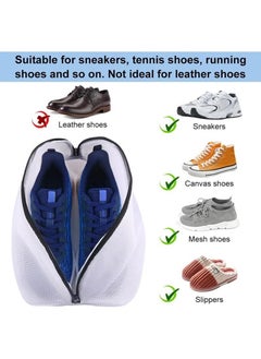 SYOSI 3 Pcs Mesh Shoe Washing Bag, Double Layer Design for Sneakers, Running Shoes, Socks & Bras, with Zip Closure for Secure Washing & Quick Drying, Durable Polyester Material  - Image 4