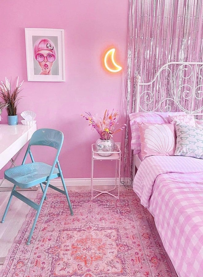 Micpolo 15.7"X118"Pink Wallpaper Contact Paper Pink Peel and Stick Wallpaper Lavender Self Adhesive Contact Paper for Cabinets Girls Bedroom Wallcovering Furniture Countertop Vinyl Roll - Image 4
