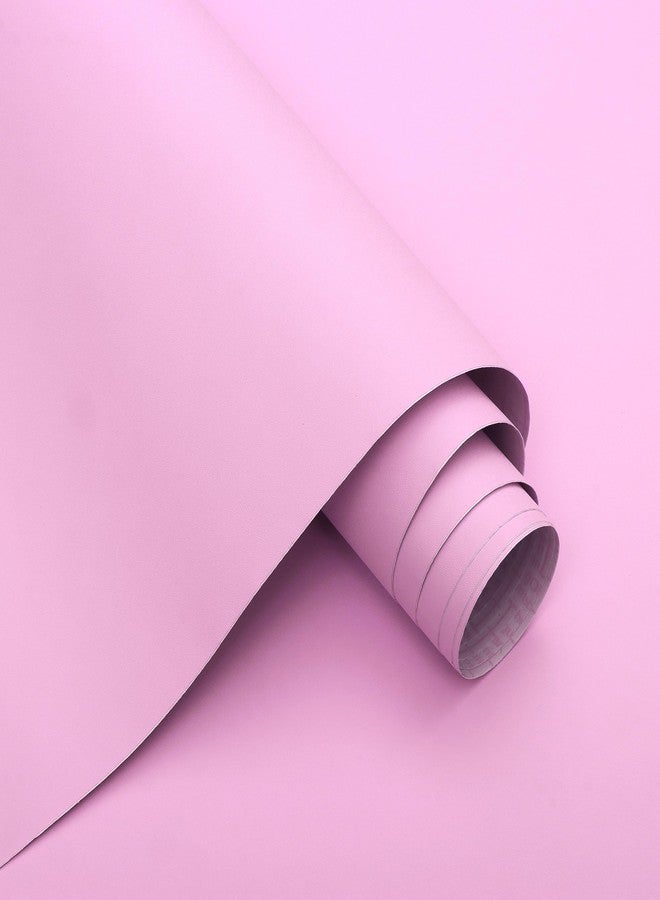 Micpolo 15.7"X118"Pink Wallpaper Contact Paper Pink Peel and Stick Wallpaper Lavender Self Adhesive Contact Paper for Cabinets Girls Bedroom Wallcovering Furniture Countertop Vinyl Roll - Image 3