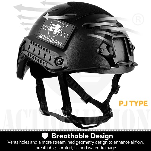 ACTIONUNION Airsoft Helmet Basic Set PJ Type Tactical Paintball Helmet (Medium, OD) - Image 3