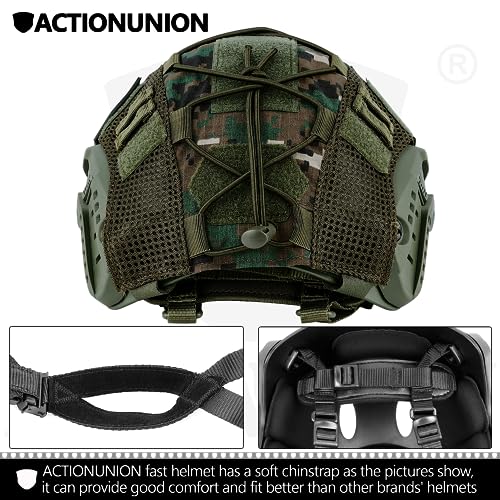 ACTIONUNION Airsoft Helmet Basic Set PJ Type Tactical Paintball Helmet (Medium, OD) - Image 5