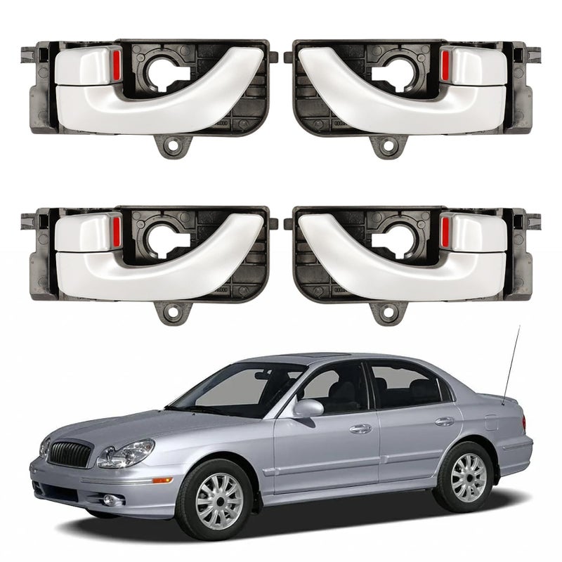 Gaogsiy Interior Inner Door Handles4pcs Fits Sonata 2005 2006 2007 2008 Front Rear Left Driver Right Passenger Replace 826103K020XZ HY1352134 HY1553108 - Image 2