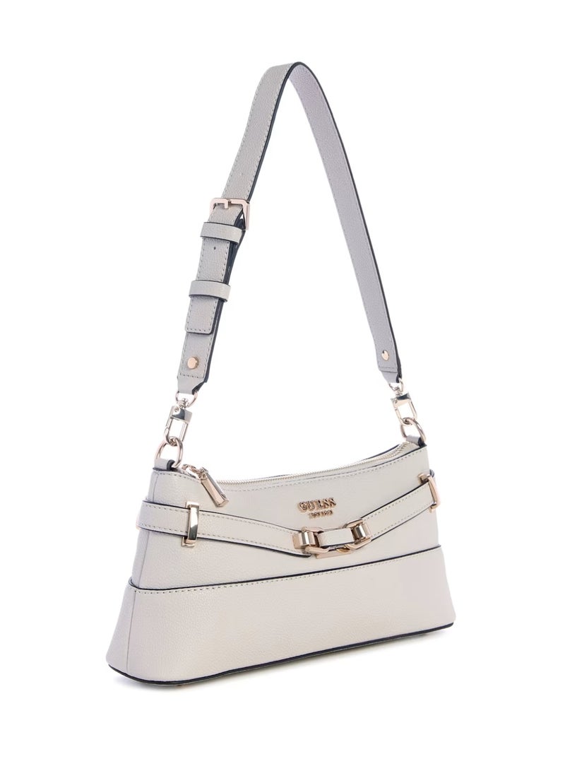 Guess Silvye Textured Shoulder Bag with Zip Closure Camera Bag - Image 3