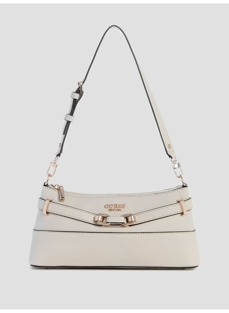 Guess Silvye Textured Shoulder Bag with Zip Closure Camera Bag - Image 1