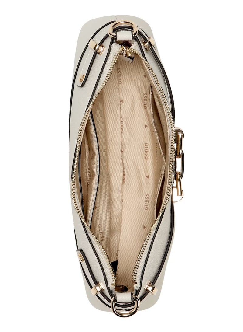 Guess Silvye Textured Shoulder Bag with Zip Closure Camera Bag - Image 5