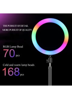 General Original Beauty Live Lights RGB Colorful Lights Ming Muscle Ring Lights MJ26 Marquee Rainbow Neon Lights-Color:MJ33-13 Inch RGB Supplementary Light (360 Pan-tilt + Single Position) +2.1 M Tripod  - Image 4
