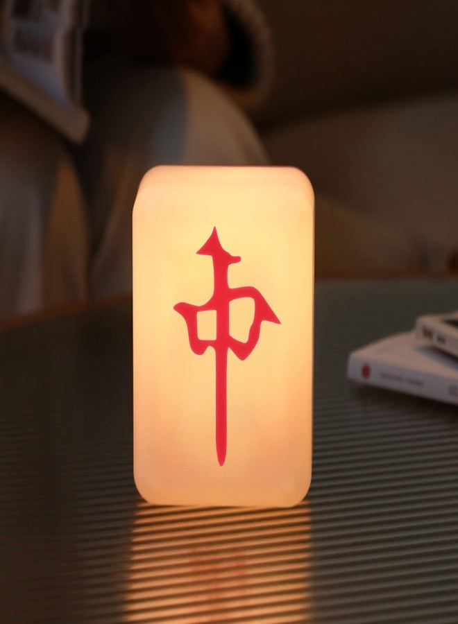 Zunate Mahjong LED Night Light - USB Rechargeable Table Lamp, Unique Mahjong Design for Home Bedroom Decoration, Portable and Energy Efficient - Image 1