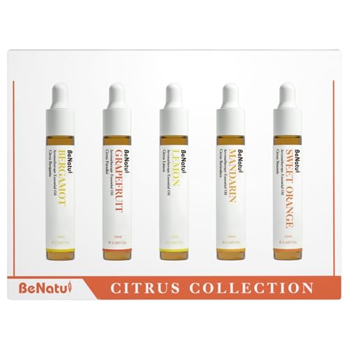 benatu Citrus Essential Oil Set for Diffuser, Natural Fruity Fragrance Blends Gift for Home, Fresh Scent Aromatherapy Oils (Lemon, Sweet Orange, Grapefruit, Bergamot, Mandarin) 5 Packs - Image 3