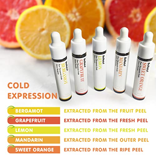 benatu Citrus Essential Oil Set for Diffuser, Natural Fruity Fragrance Blends Gift for Home, Fresh Scent Aromatherapy Oils (Lemon, Sweet Orange, Grapefruit, Bergamot, Mandarin) 5 Packs - Image 5