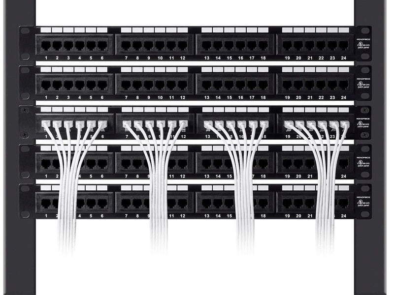 Monoprice Cat6 1ft White Component Level Patch Cable UTP 28AWG 550MHz Pure Bare Copper Snagless RJ45 SlimRun Series Ethernet Cable - Image 5