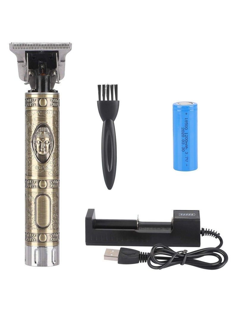 Trimmer For Men Buddha Style Trimmer, Professional Hair Clipper, Adjustable Blade Clipper, Hair Trimmer and Shaver For Men, Retro Oil Head Close Cut Precise hair Trimming Machine Metalic gold - Image 4