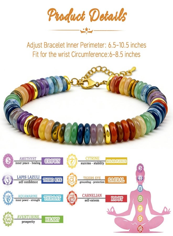 igvean Healing Crystals Chakra Bracelets Healing Gifts for Women Spiritual Gifts Anxiety Bracelet for Women Birthday Gift Ideas Valentines Day Christmas Gift for Best Friend Mom Daughter Coworker - Image 2