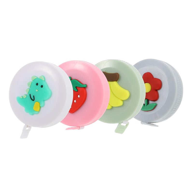 4Pcs Mini Cartoon Retractable Soft Tape Measure Set For Body Sewing Tailoring And Travel - Image 2