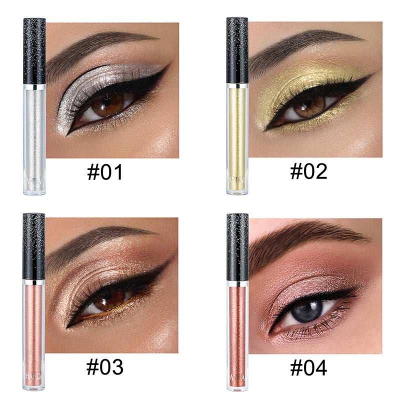DekRion Glitter-Eyeshadows, Liquid Eyeshadows, Long-lasting Metals-Gloss-Sparkling Silver, Gold High-pigmented Colorful Glitter-Eye-Shadows(05#) - Image 3