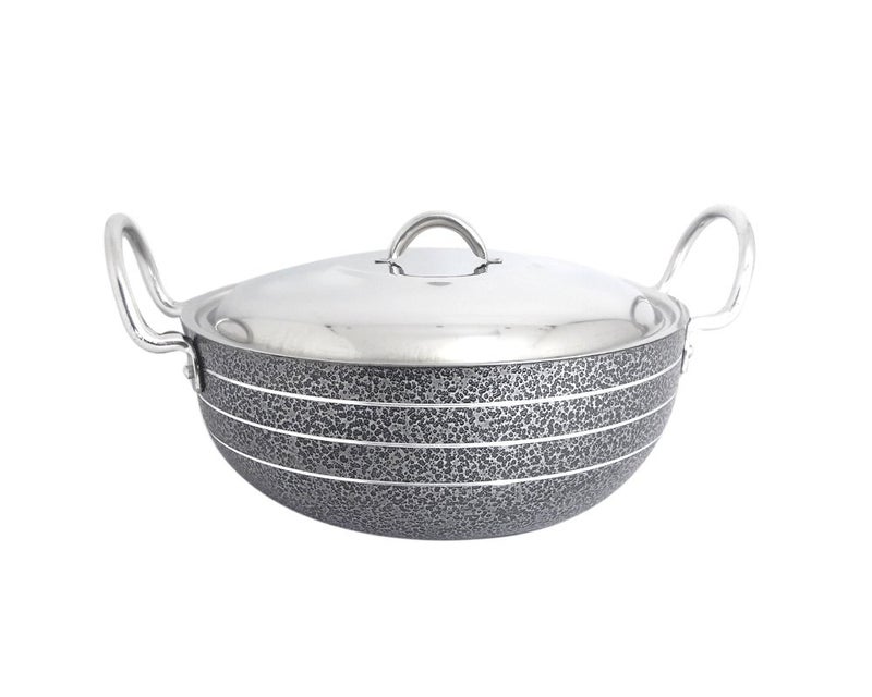 BARTAN HUB Kadhai with lid (4000ml, Aluminium Made, Dishwasher Safe) Kadhai 27 cm Diameter with Lid 4 L Capacity (Aluminium) - Image 4