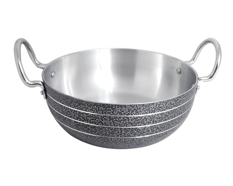 BARTAN HUB Kadhai with lid (4000ml, Aluminium Made, Dishwasher Safe) Kadhai 27 cm Diameter with Lid 4 L Capacity (Aluminium) - Image 2
