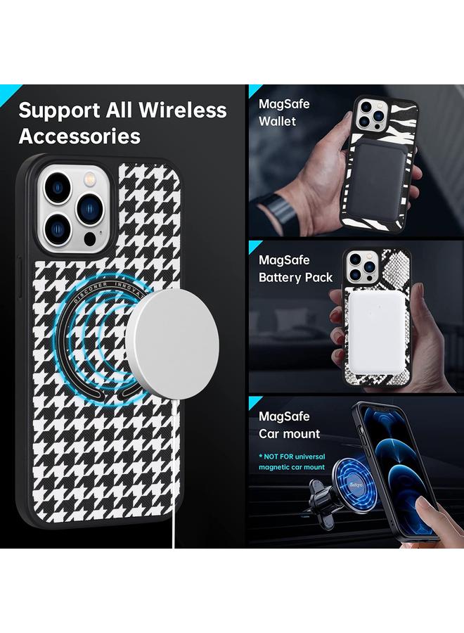 S-TOP Case For iPhone 14 Pro Leather Texture MagSafe Magnetic Phone Case - Image 5