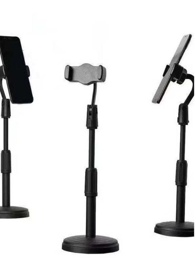 360° Adjustable Vocal Microphone Stand for All Smartphones – Universal Smartphone Holder with Flexible Gooseneck, Rotatable Bracket for Optimal Angles, Sturdy Design for Recording, Streaming, and Video Calls – Black