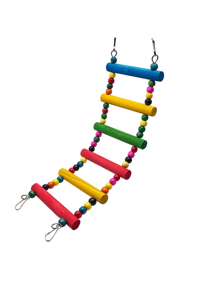 6-Piece Bird Swing Chewing Toy Set With Hammock Bell Multicolour - Image 3