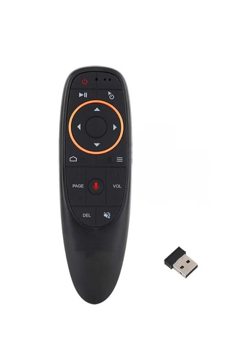 G10 Wireless Remote Control With USB Receiver Voice Control For Android TV Box PC Laptop Notebook Smart TV Black - Image 1