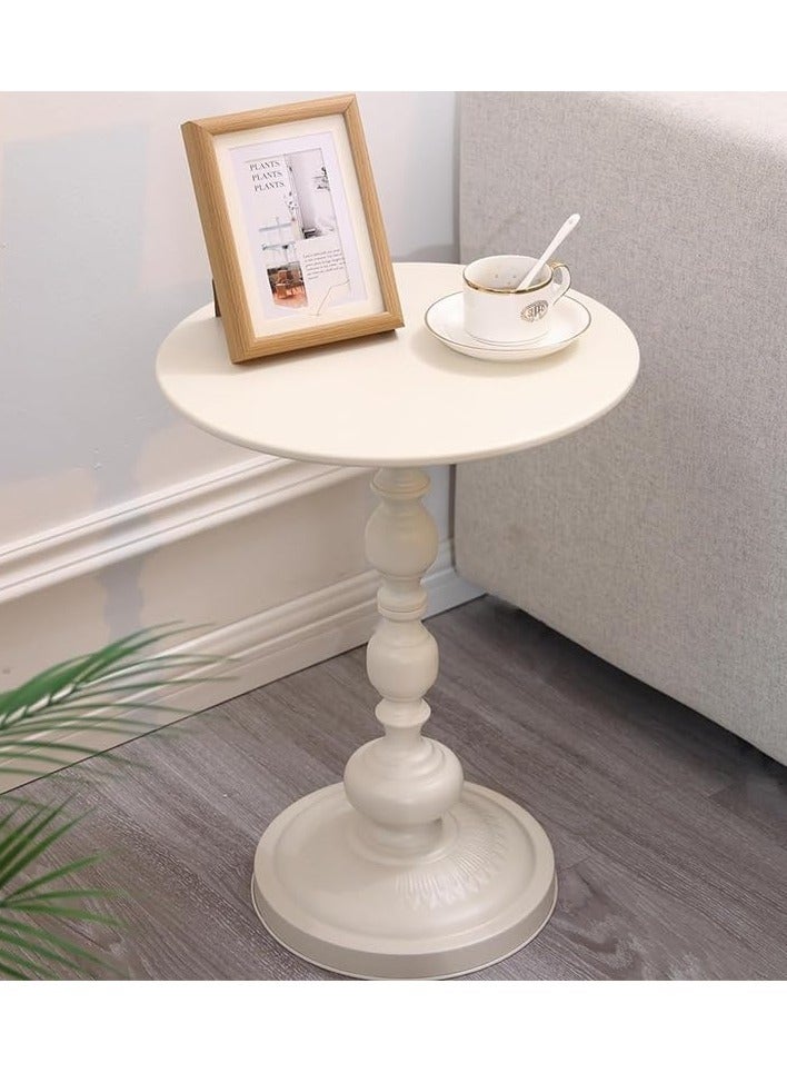 DubaiGallery Round Side Table for Couch and Bed,Pedestal End Table,Living room table,Small Coffee Tea Table for Living Room, Bedroom, Small Space - Image 1