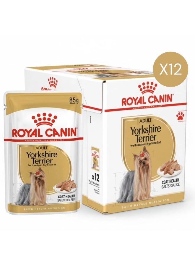 Royal Canin Breed Health Nutrition Yorkshire Adult Dog Wet Food - 12X85G - Image 1