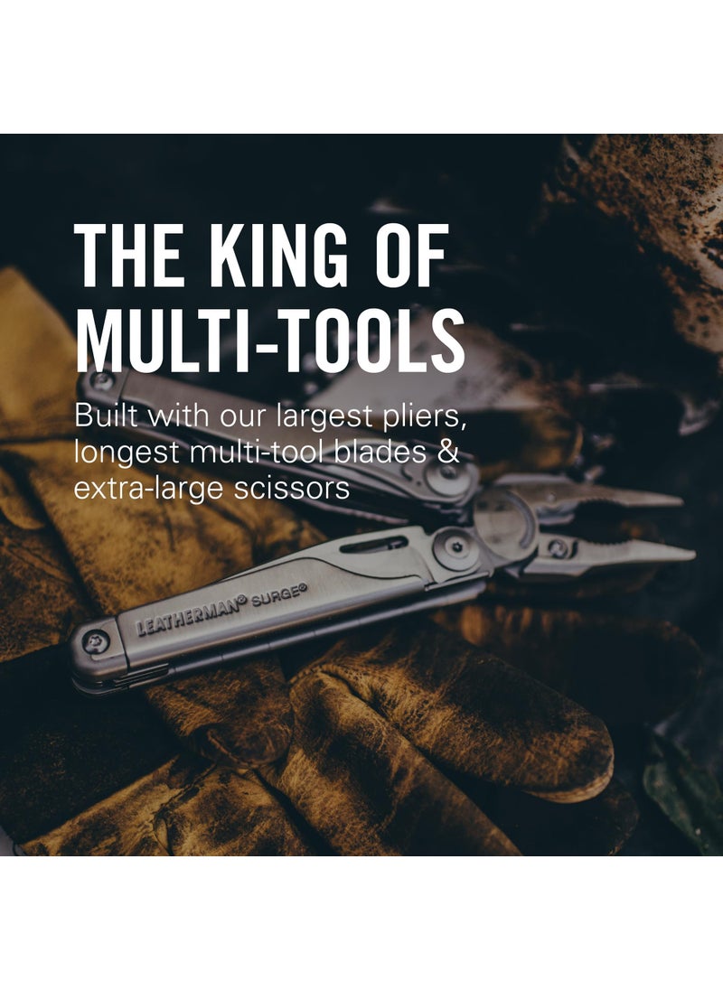 LEATHERMAN LEATHERMAN, Surge, 21-in-1 Heavy-Duty Multi-tool for Work, Home, Garden, DIY & Auto, Black with MOLLE Sheath  - Image 2