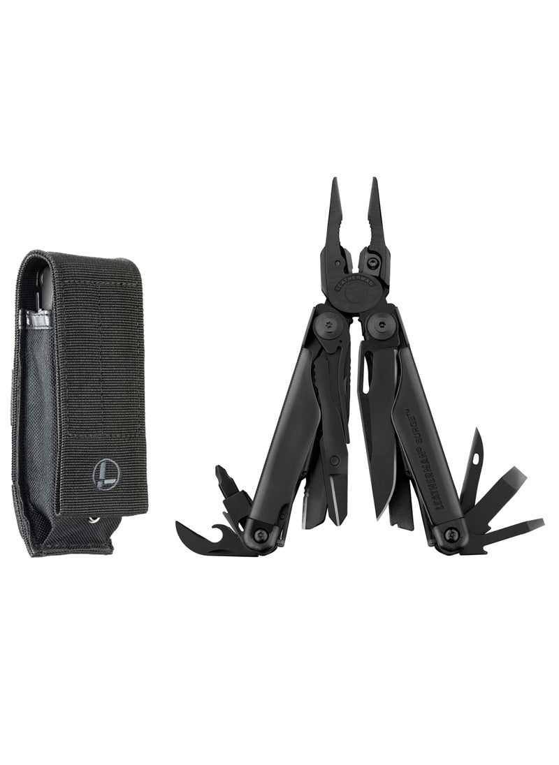 LEATHERMAN LEATHERMAN, Surge, 21-in-1 Heavy-Duty Multi-tool for Work, Home, Garden, DIY & Auto, Black with MOLLE Sheath  - Image 1
