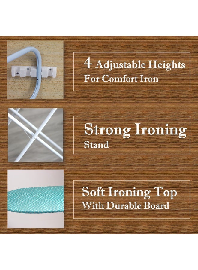 Clean and Care Ironing Board Size A 110cm x 30cm Strong Board 4 Adjustable Heights Iron Durable Stand High Quality Cushion Foldable Space saving - Image 3